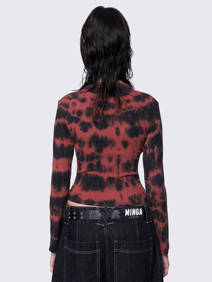 MINGA LONDON BLOODVEIL TIE DYE TOP