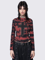 MINGA LONDON BLOODVEIL TIE DYE TOP