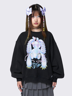 MINGA X EMA GASPAR BUNNY GRAPHIC SWEATSHIRT