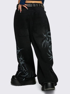 MINGA LONDON BLAZE GRAPHIC BAGGY JEAN