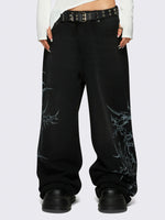 MINGA LONDON BLAZE GRAPHIC BAGGY JEAN