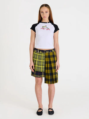 THE RAGGED PRIEST TARNISH CHECK MINI SKIRT