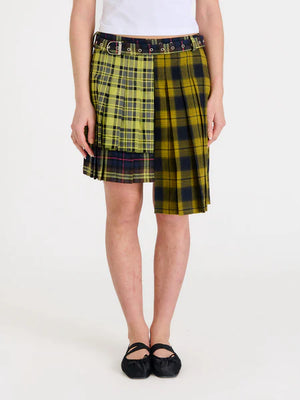 THE RAGGED PRIEST TARNISH CHECK MINI SKIRT