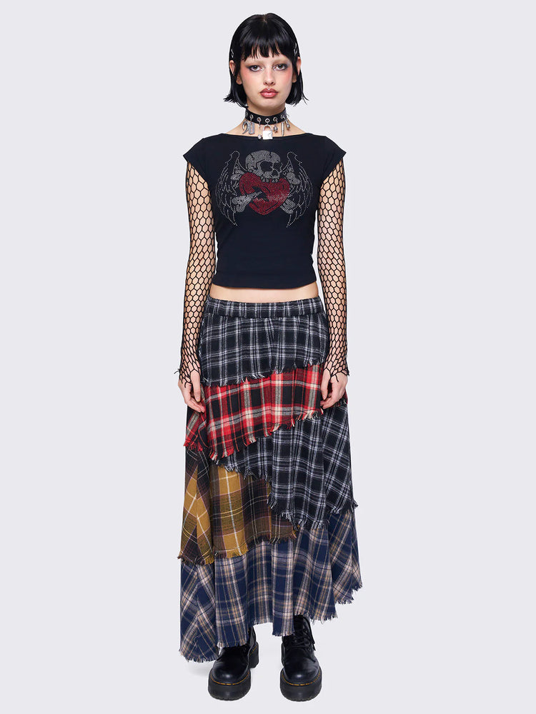 MINGA LONDON FIONA PATCHWORK MAXI SKIRT