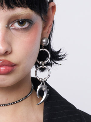 MINGA LONDON FRENZY SILVER EARRINGS