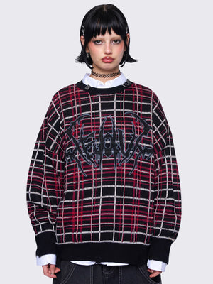 MINGA LONDON HEAVY PLAID SWEATER