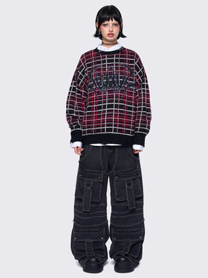 MINGA LONDON HEAVY PLAID SWEATER