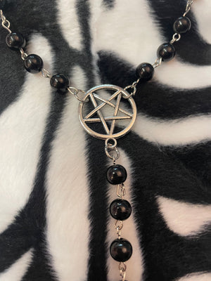 GOTHIC CROSS PENTAGRAM NECKLACE