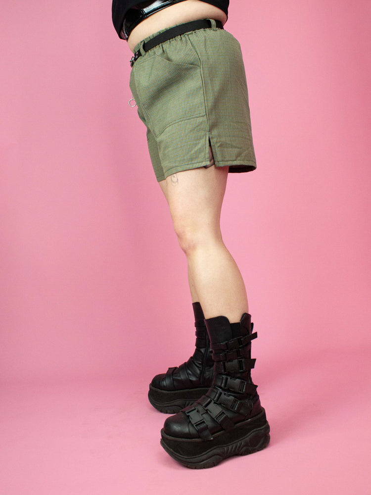 NIKINKY KYOTO SHORTS TARTAN GREEN