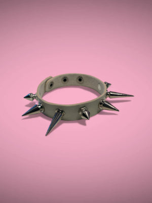 EXIT BRACELET DIFFERENT SPIKES WHITE