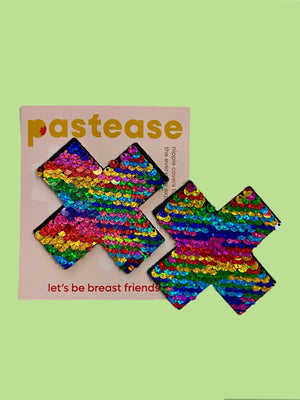 PASTEASE RAINBOW SEQUIN CROSS