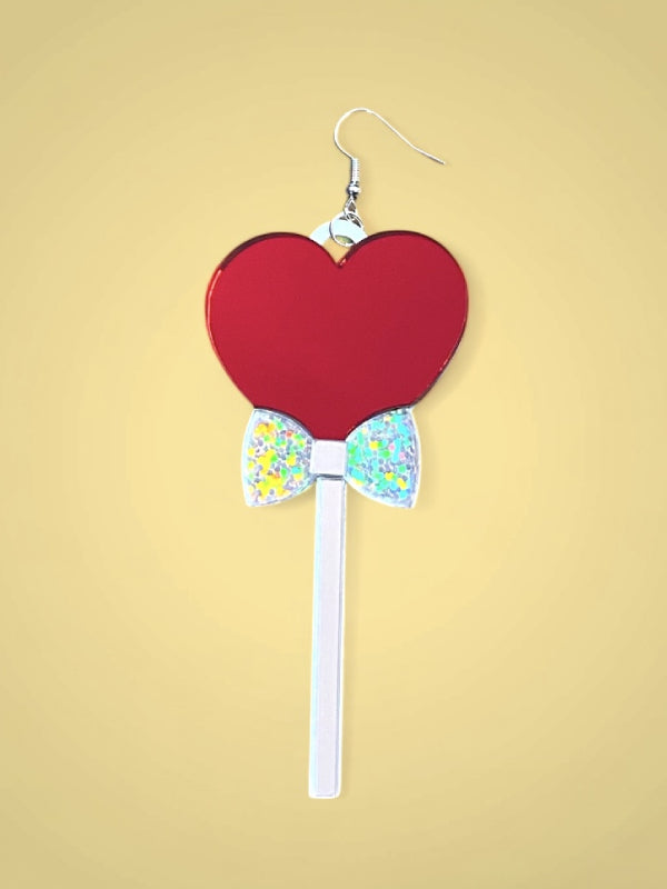 RED LOLLIPOP EARRINGS BY I`M YOUR PRESENT