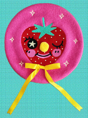 SO LAZO STRAWBERRY BERET