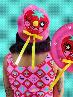 SO LAZO STRAWBERRY BERET