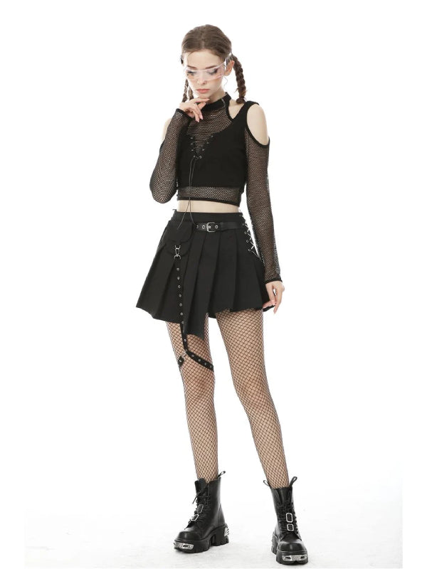 DARK IN LOVE ASYMETRICAL SKIRT KW195