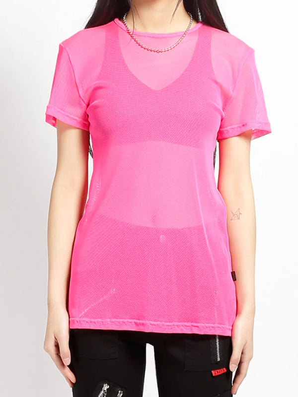 TRIPP NYC MESH T-SHIRT PINK FN7109