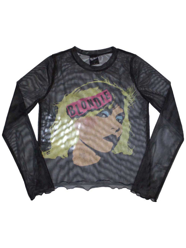 BLONDIE MESH PUNK POSTER LONGSLEEVE