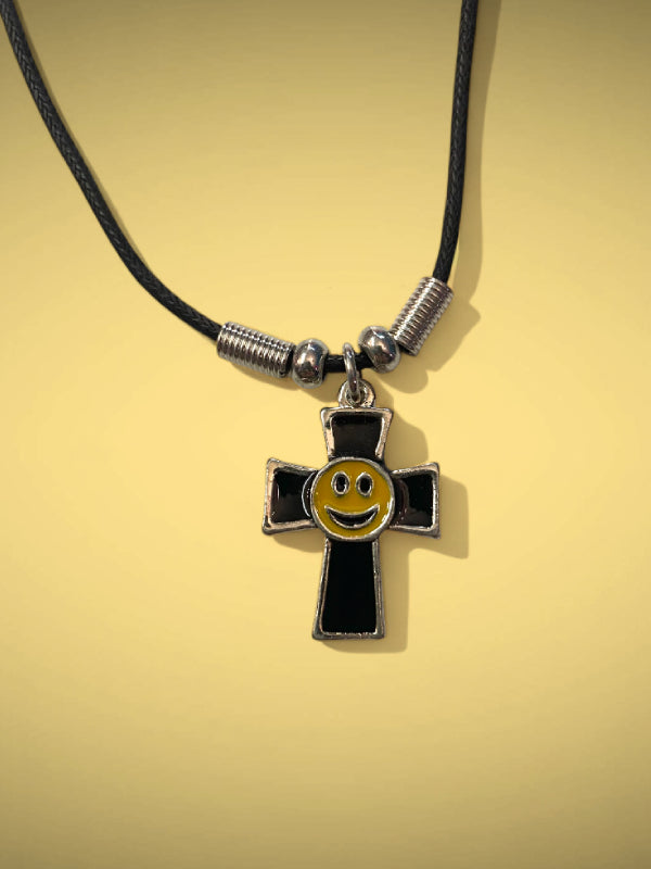 SMILEY CROSS NECKLACE