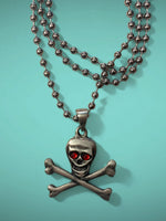 SKULL RED EYE NECKLACE