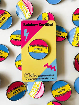 RAINBOW CERTIFIED PANSEXUAL CLUB PIN