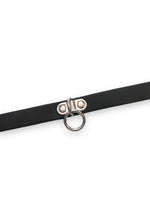 BLACK CHOKER WITH SMALL MIDDLE RING