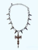 NECKLACE CROSS WITH STUDS