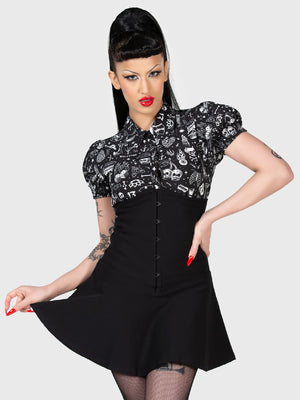 KILLSTAR DADDY-O CORSET MINI SKIRT