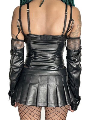 LIP SERVICE FAUX LEATHER MINI SKIRT LS-38-401 RINGS