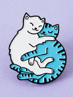 PUNKY PINS CUDDLING CATS ENAMEL PIN