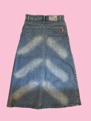 SECOND HAND U.B.S. MAXI JEANS SKIRT