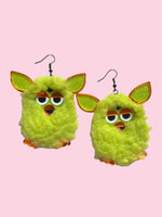 GREEN FURBY EARRINGS BY I`M YOUR PRESENT