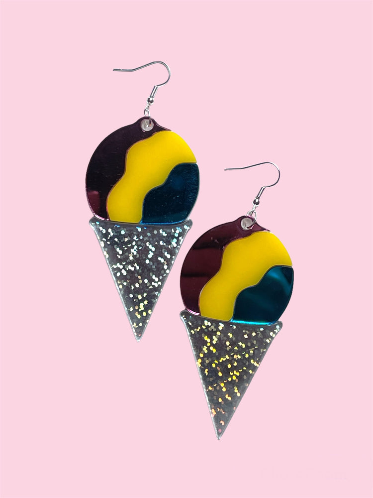 RAINBOW SNOW CONE EARRINGS BY I`M YOUR PRESENT