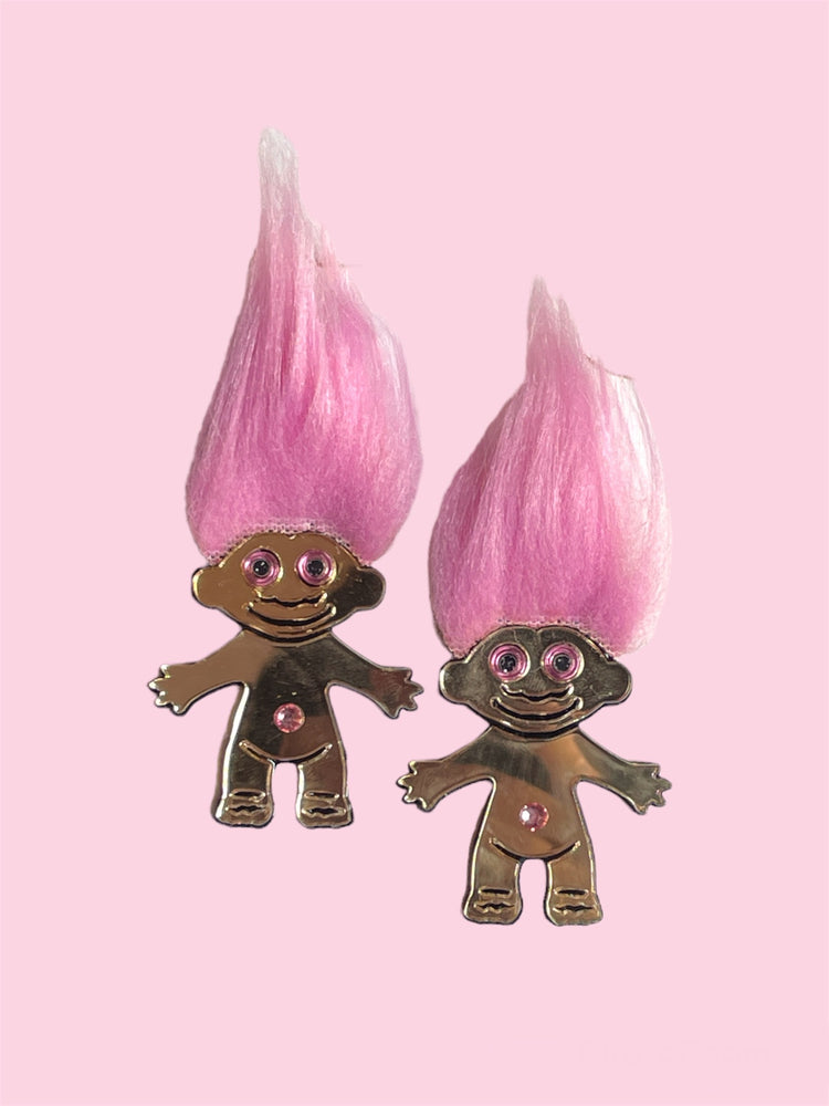PINK TROLL EARRINGS BY I`M YOUR PRESENT