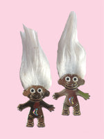 WHITE TROLL EARRINGS BY I`M YOUR PRESENT