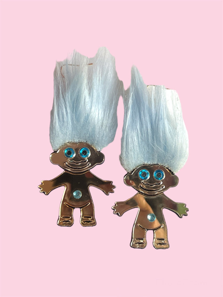 BLUE TROLL EARRINGS BY I`M YOUR PRESENT