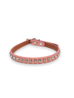 FUNK PLUS VEGAN CHOKER BABY PINK WITH RHINESTONES CK247