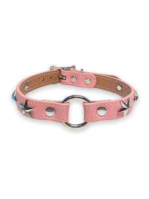 FUNK PLUS PINK O RING CHOKER STAR VEGAN FCK349