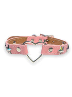 FUNK PLUS PINK HEART STAR CHOKER VEGAN FCK350