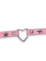 FUNK PLUS PINK HEART STAR CHOKER VEGAN FCK350