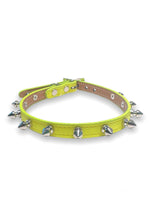 FUNK PLUS NEON YELLOW SPIKE CHOKER VEGAN CK135