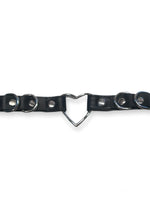 FUNK PLUS BLACK HEART D RING CHOKER VEGAN FC365