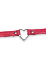 FUNK PLUS CHOKER WITH HEART RED VEGAN FC223