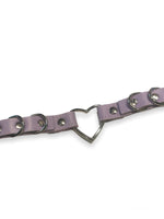 FUNK PLUS LILAC HEART D RING CHOKER VEGAN FC365