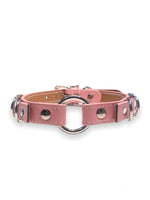 FUNK PLUS PINK O RING AND D RING CHOKER VEGAN FC366