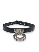 FUNK PLUS BLACK DOUBLE O RING CHOKER VEGAN FC264