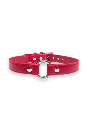 FUNK PLUS VEGAN SIMPLE O RING RED CHOKER VEGAN CK169