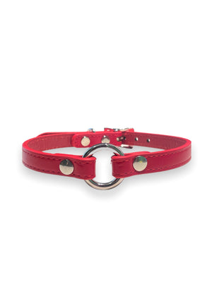 FUNK PLUS SIMPLE THIN O-RING RED CHOKER VEGAN CK168