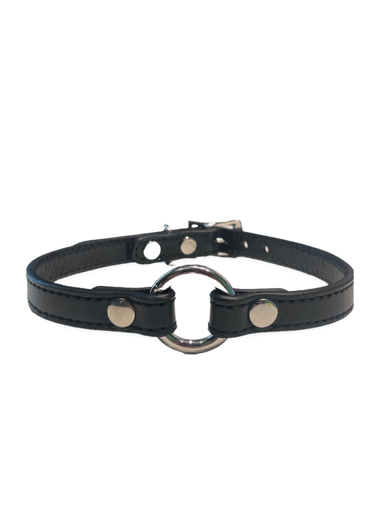 FUNK PLUS SIMPLE THIN O-RING BLACK CHOKER VEGAN CK168