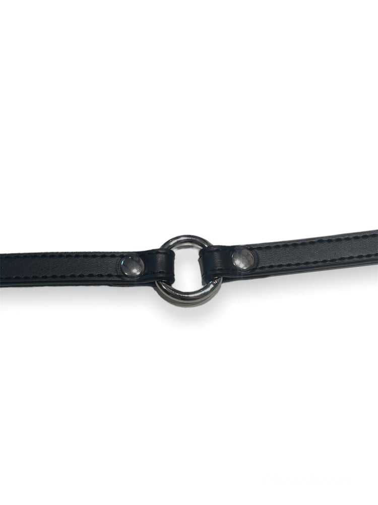 FUNK PLUS SIMPLE THIN O-RING BLACK CHOKER VEGAN CK168