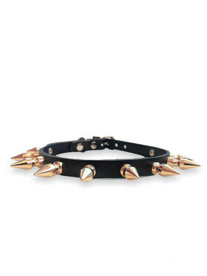 FUNK PLUS MIDI GOLD SPIKE CHOKER CK324